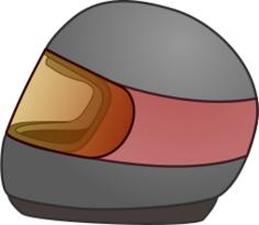 Bike racing helmet vector icon