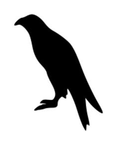 Eagle silhouette vector graphics