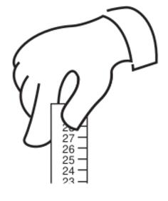 Hand holding tape meter vector clip art