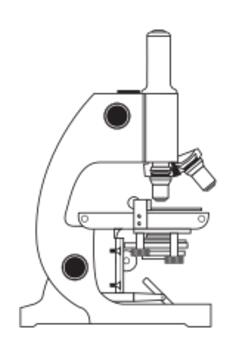 Microscope vector drawing