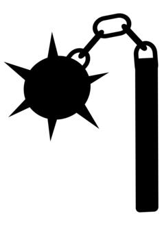 Morning star weapon vector graphics