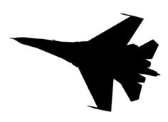 Jet fighter plane vector