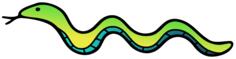 Green snake vector image