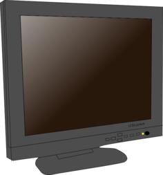 Monitor LCD vector clip art