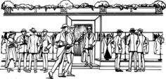 Men shopping vector illustration