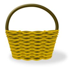 Empty shopping basket vector image