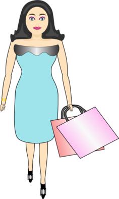 Female shopper vector image