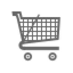 Supermarket trolley vector sign