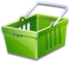 Shopping basket vector image