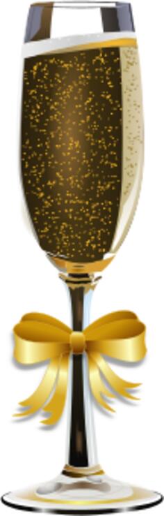 Vector clip art of glass of champagne