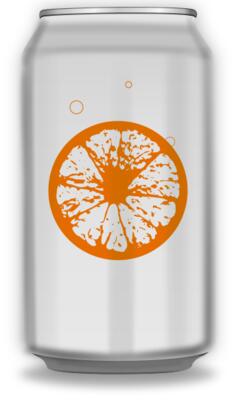 Vector image of orange soda can