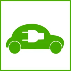 Electric car icon vector graphics