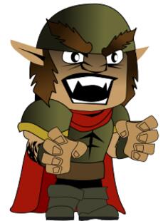 Orc chibi vector clip art