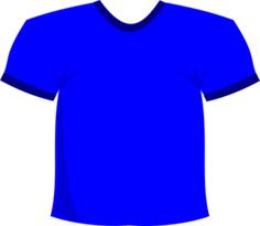 Blue T-shirt vector clip art