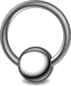 Body piercing ring vector illustration
