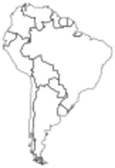Vector image of map of South America states
