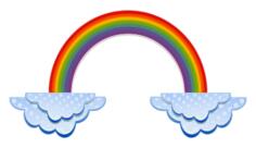 Rainbow And Clouds Illustration