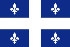 Vector flag of Quebec