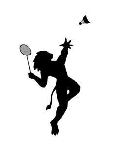 Badminton club vector logo illustration
