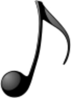 Eighth note vector clip art