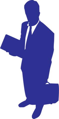 Businessman vector silhouette