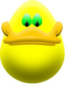 Easter egg duck vector clip art