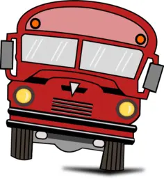 Vector drawing of a cartoon bus
