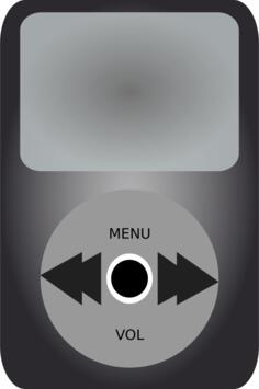 iPod media player vector illustration