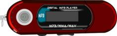 Vector image of a red MP3 player