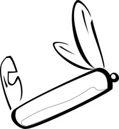 Swiss army knife vector clip art