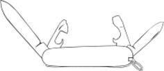 Swiss army knife vector image