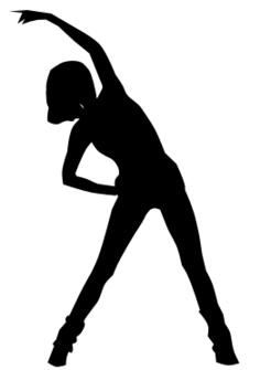 Vector image of athlete stretching
