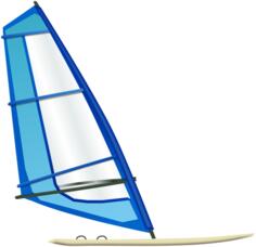 Windsurfing boat vector image