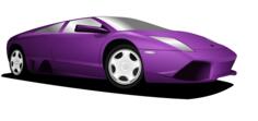 Purple Lamborghini vector image
