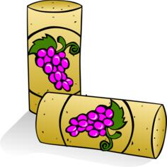 Vector drawing of cork stopper for a wine bottle