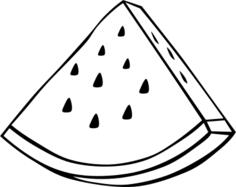 Slice of watermelon vector image