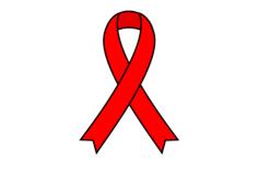 Red awareness ribbon vector image