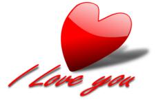 Vector image of glossy tilted heart