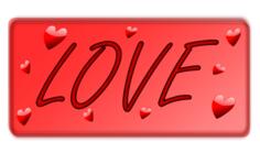 Love signpost with hearts vector image