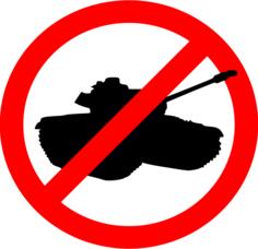 Tanks forbidden vector sign