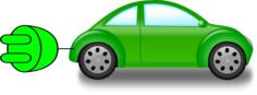 Electric car vector clip art