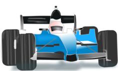 Vector clip art of blue bolide