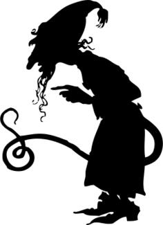Old man with tail vector graphics