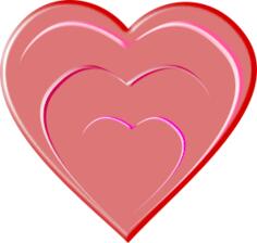 Vector drawing of glossy heart