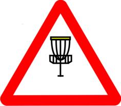 Disc golf roadsign vector image