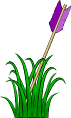 Arrow in the grass vector illustration