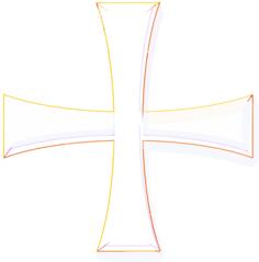 Color Greek cross vector image