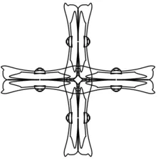 Greek cross vector illustration