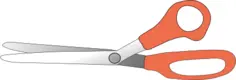 Scissors slightly open vector graphics