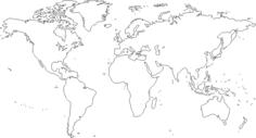 Political world map vector graphics